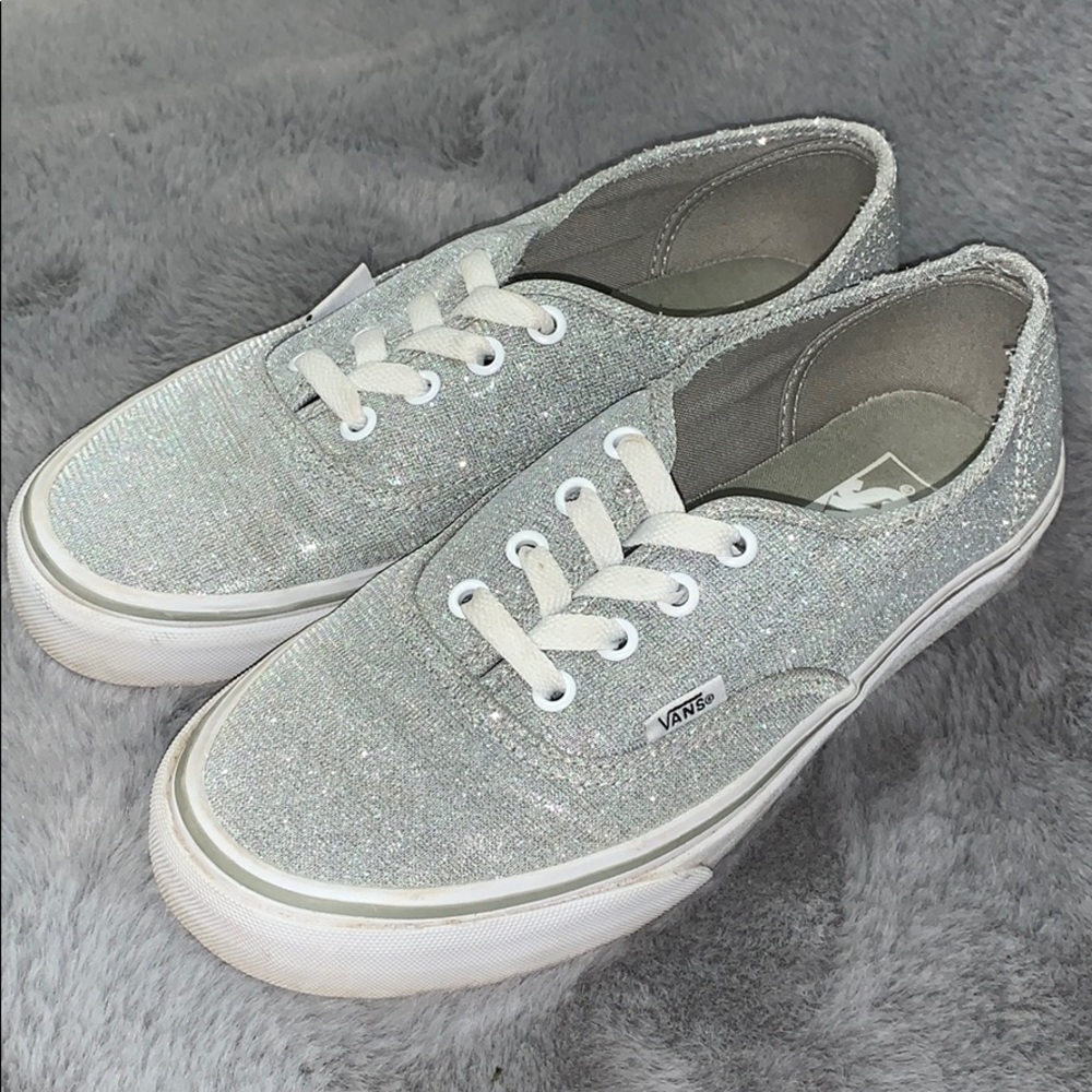 Vans Silver Sparkly Glitter 7.5 Women’s Shoes